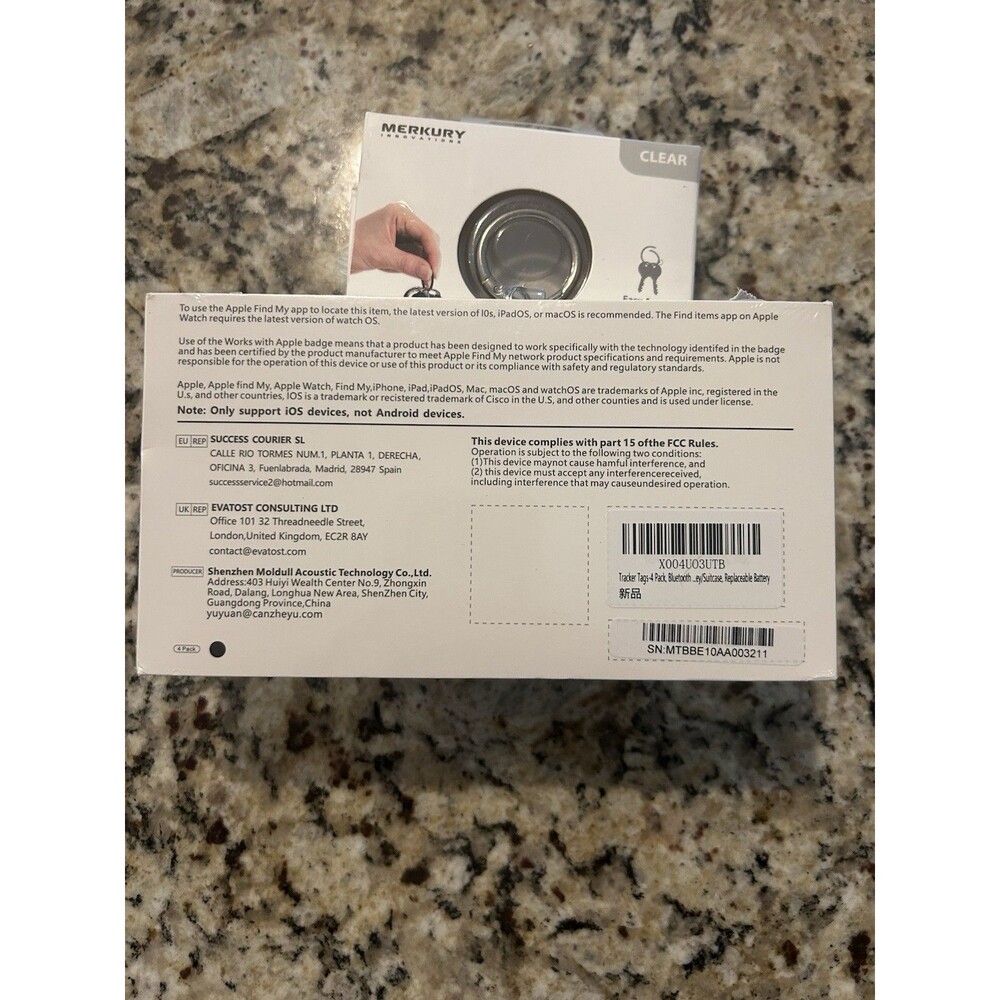Tracker Tags-4 Pack Work with Apple Find My (iOS Only) Plus 4 Keychains - Picture 10 of 11